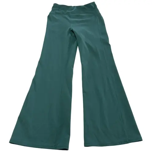 Happily Grey Pants Womens Medium Green Flare Yoga Athletic Stretch