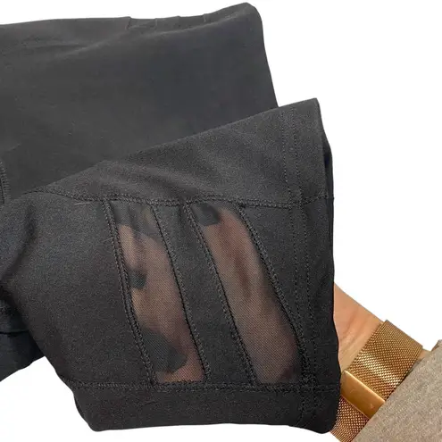 Shosho Compression Bike Shorts Womens Small Black Mesh High Rise Pockets Active - Image 3