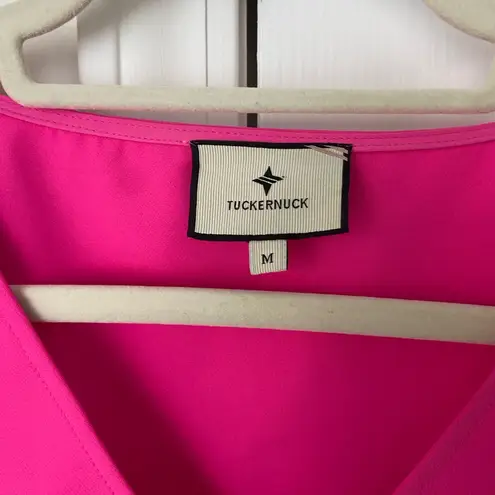 Tuckernuck Hot Pink Feather Easton Blouse size M Size M