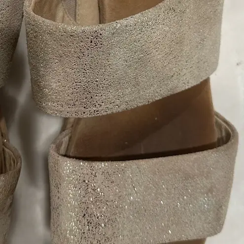 J/SLIDES Tan Mules with Elevated Textured Soles Size 7.5