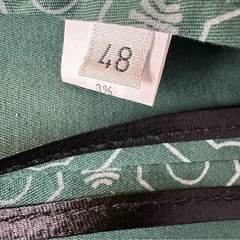 Neill Katter Unstructured Green Patterned Blazer Size 12