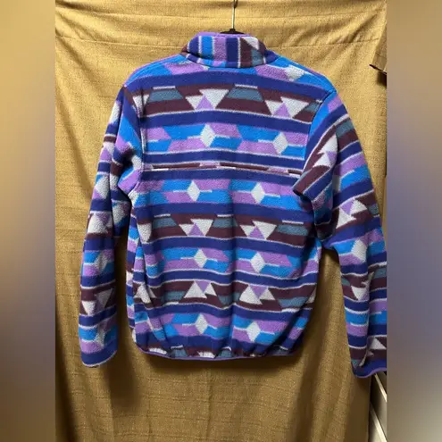 Patagonia  Aztec Tribal Synchilla T-Snap Pullover Fleece Women Size Small Purple