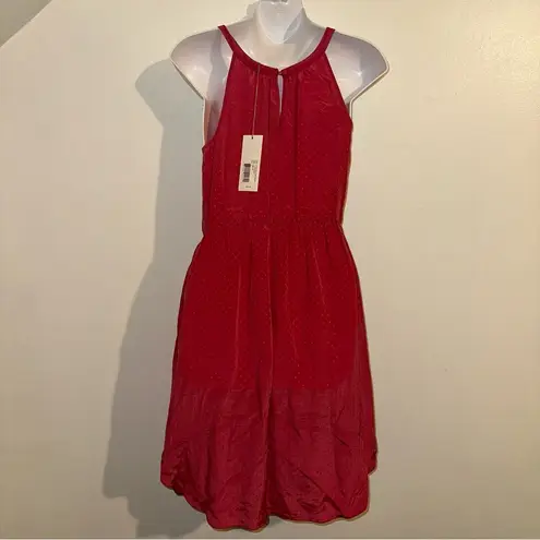 Rebecca Taylor PUNCHED CAMI Silk Mini Dress color Melon Size 4 NWT RETAIL $345