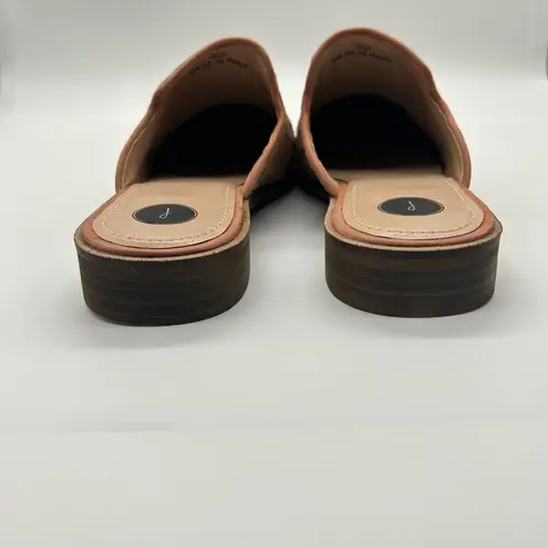 Journee Collection Mules Womens 8.5 Tan Pink Woven Leather Slip On Flat Perri