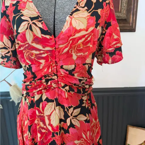 Abel the label Anthropologie Bright Floral Bohemian Maxi Dress ~ size XS ππ - Image 2