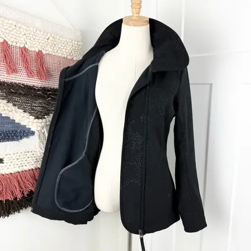 Lole Lolë Glisten Fleece Jacket Black Sz 6