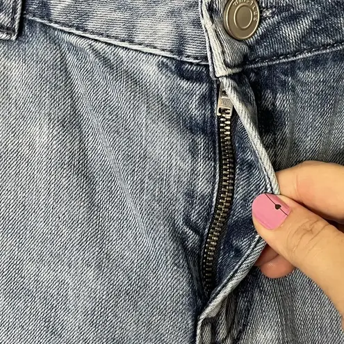 Whistles Distressed Cropped Jeans Rigid 100% Cotton Medium Wash Womens Size 26 Blue