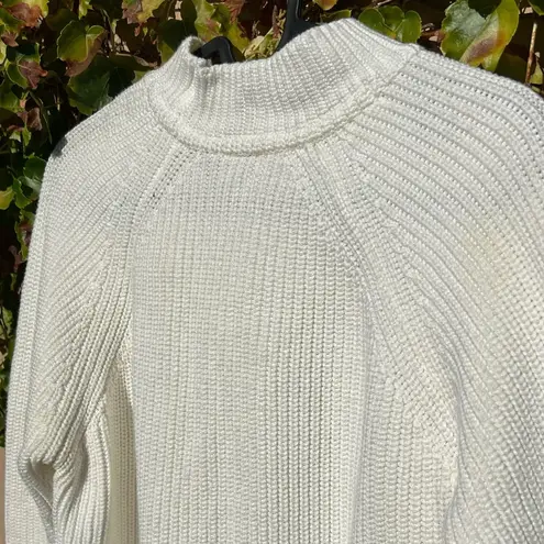 Topshop  White Cream Cable Knit Sweater 3/4 Sleeve Size 4// Small/Medium