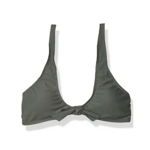 NWT Womens Cyn & Luca Art Green Front Knot Bikini Top