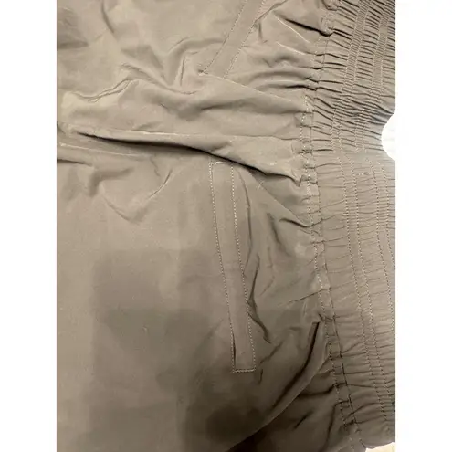 Quince Womens Wide Leg Cropped Culottes Pants L Elastic Waist Khaki Gray Size L