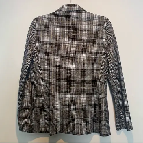 J. McLaughlin  Wool Blend Plaid Houndstooth Single Breasted Blazer