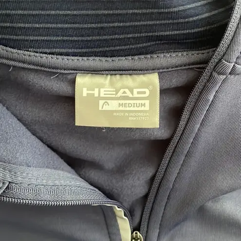 Head Half Zip Blue Pullover Thumbhole Pouch Athleisure Athletic Stretchy Tennis