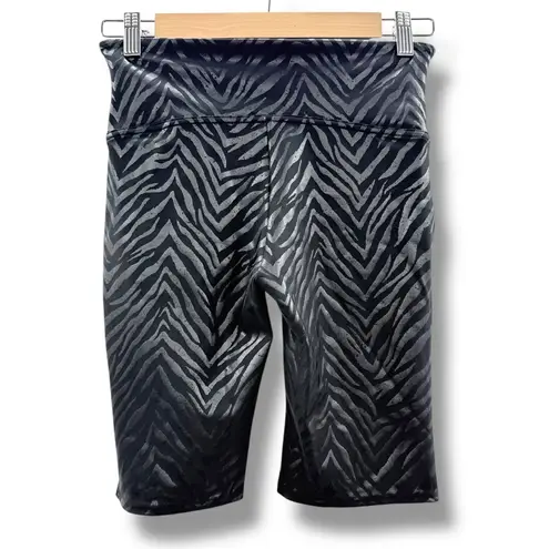 Spanx  NWT Faux Leather Bike Shorts Women’s‎ Size Medium Black Zebra Print - Image 4