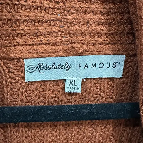 Absolutely Famous Rust brown knit cardigan XL