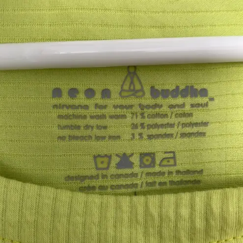 New W/ Tags Neon Buddha green size large top