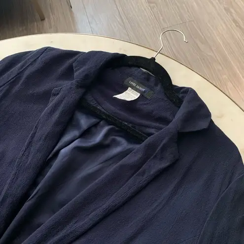 Level Eight Navy Blazer Single Button Minimalist Officewear Work Career Size M Blue Size M