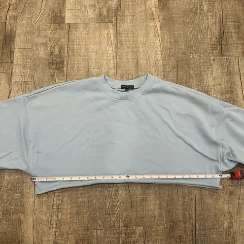 Cotton Candy LA Cropped Sweatshirt Women's Medium Baby Blue Crewneck Pullover