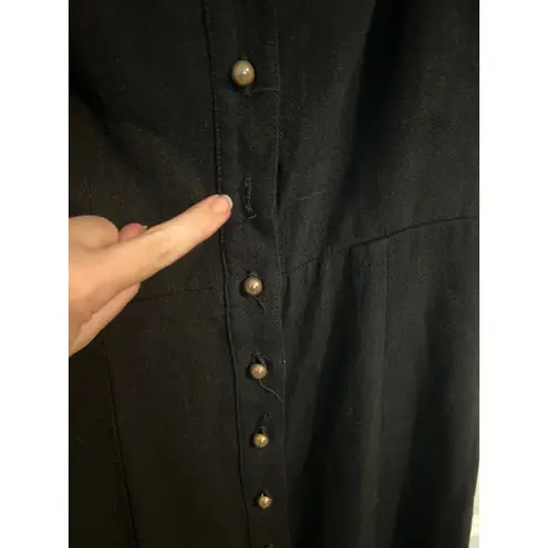 Show Me Your Mumu  Black Button-Front Mini Dress – Size Small