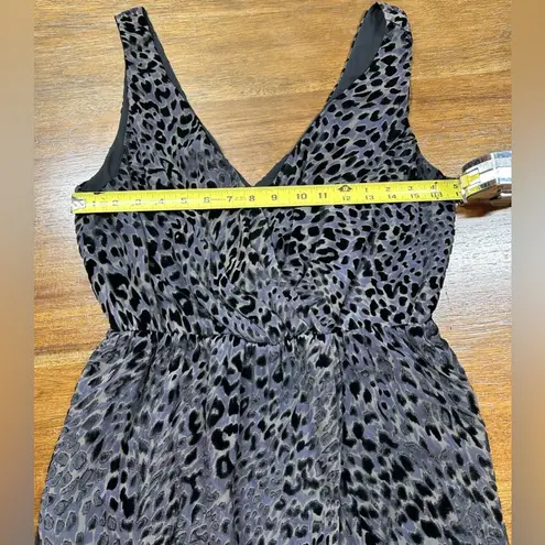 Rory Beca Size M Leopard Print Silk Blend Sleeveless Mini Dress
