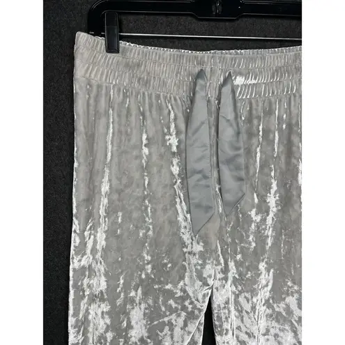 Victoria's Secret  Joggers Womens Gray Crushed Velvet Pull-On Sleep Lounge Medium