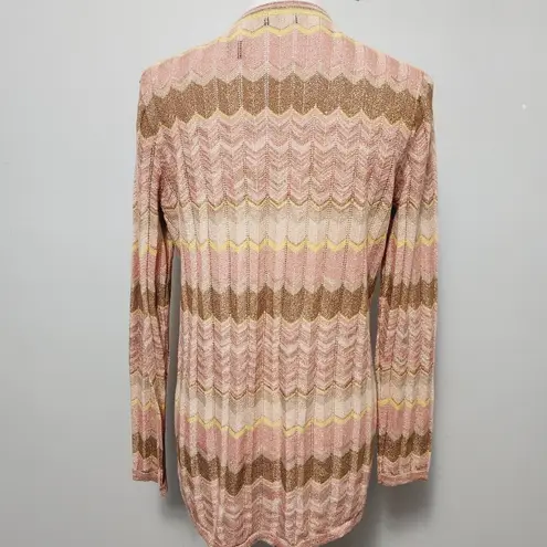Moda International lurex chevron cardigan size large