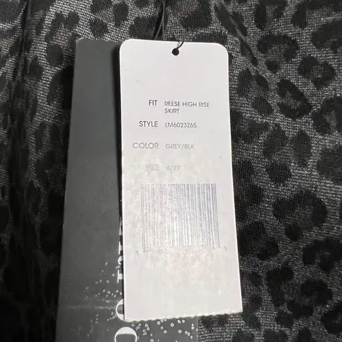 Liverpool Reese Gray Black Leopard Animal Print High Rise Pencil Skirt Size 4