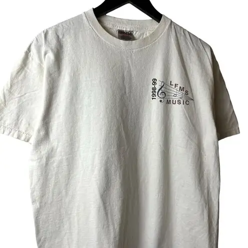 LFMS Music T Shirt Vintage 90s White Medium M Graphic Tee