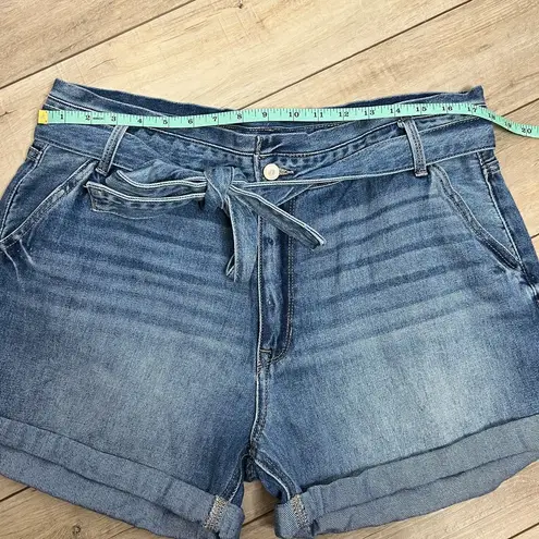 Kancan Paperbag High Rise Denim Jean Shorts Size 14