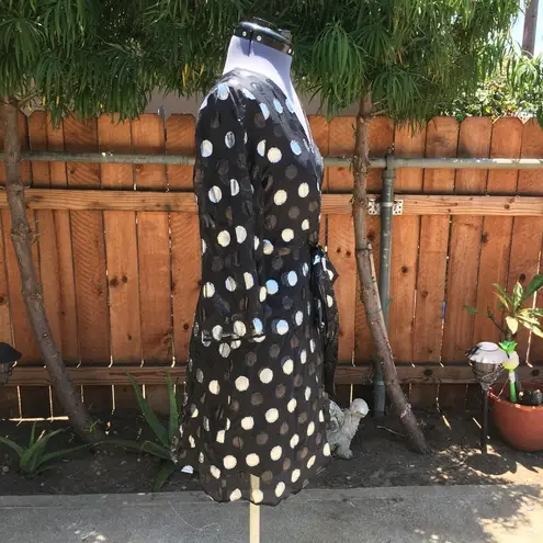 Julia Jordan Julian Jordan Metallic Polka Dot Chiffon dress