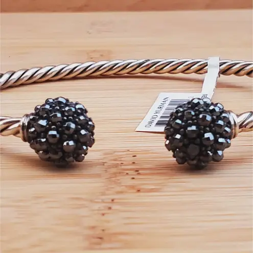 David Yurman Hematite Berries Station Cable Sterling Silver Bracelet β Medium