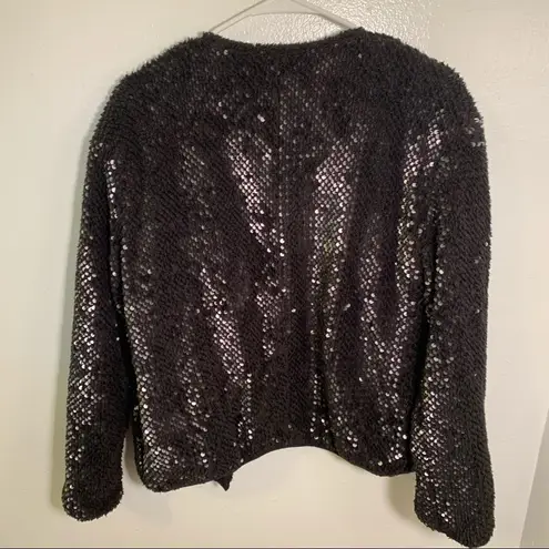 VERO MODA Starlight Jacket Black Sequin Teddy Bomber