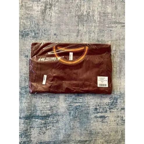 American Apparel  Maroon Thick Ribbed Crew Neck Maroon Sporty Tee Dress Medium