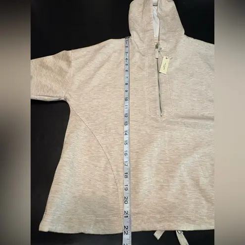 Max Studio  Hooded Quarter Zip Pullover NWT size Small in color “hot oatmeal” - Image 12