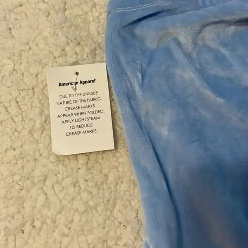 American Apparel NEW  Light Blue Velvet Bodysuit