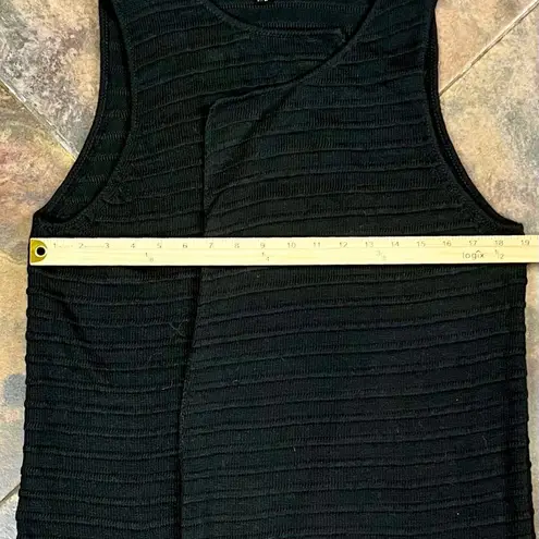 New! NWT GNW Ottoman Rib Long Sleeveless Open Front Vest Cardigan XL Black