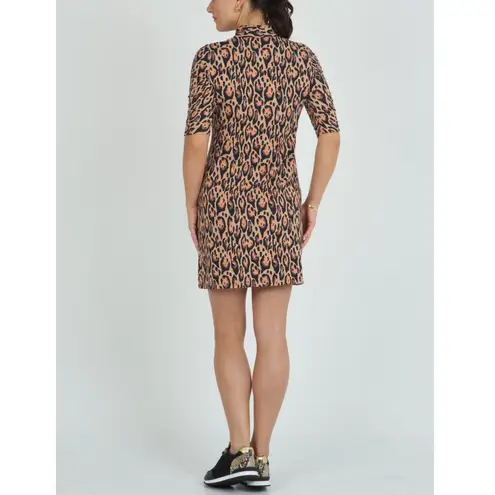IBKUL Gemma Print Ruched Elbow Length Sleeve Dress