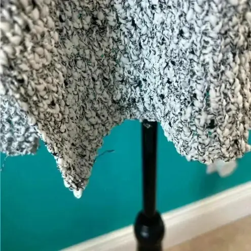 POL  chuncky knit black and white cardigan in size small