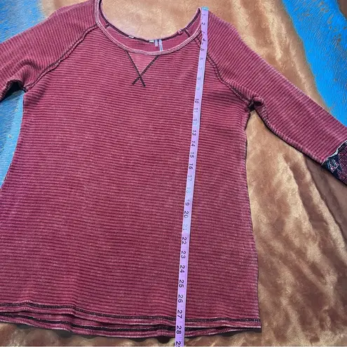 Soft Surroundings Soft Surrounding Tao Geometric Button Cuff Thermal long Sleeve Top small