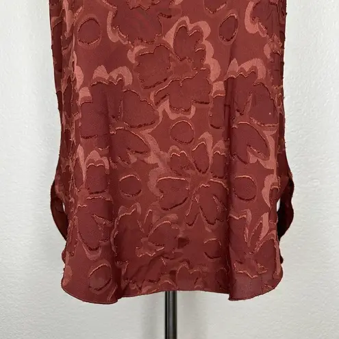 Wilfred Aritzia Silk Blend Rusty Red Sevres Blouse Top