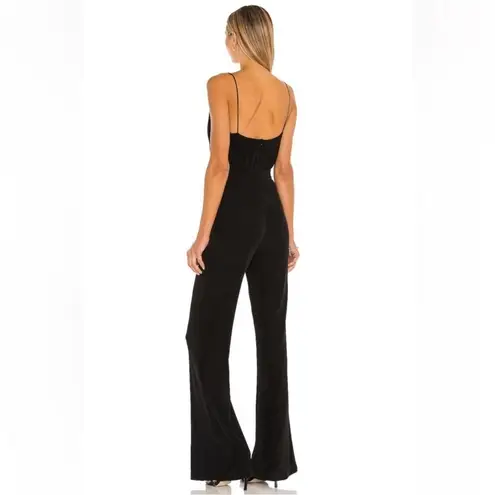 NWOT Misha Collection Moira Cowl Neck Pantsuit jumpsuit wide leg Black sz S