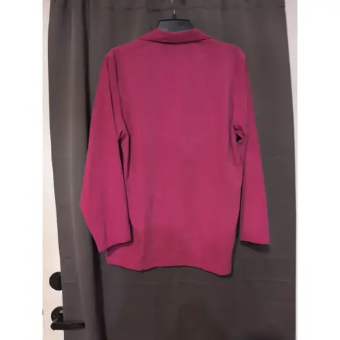 Joanna Women's Pink Magenta Jacket, Faux Suede Full Zip, Fall Autumn Outerwear