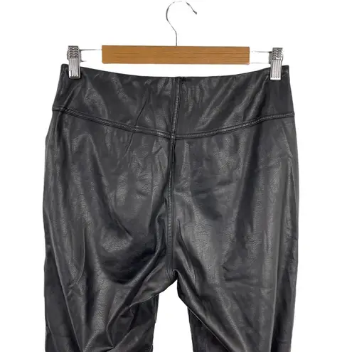 Lysse Womens Size Medium Jones Embossed Texture Faux Leather Leggings Black