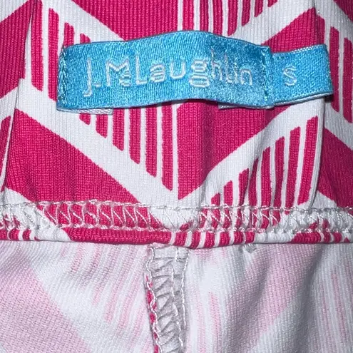 J. McLaughlin  Palm Springs Pink and White Chevron Catalina Cloth Skort Size Sm