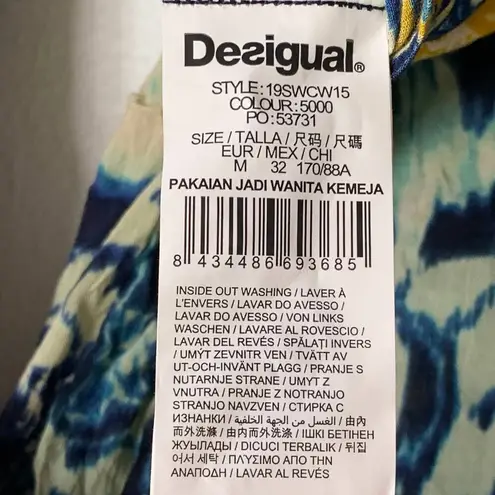 Desigual NWT  Ethnic Laos Patchwork Button Up Shirt