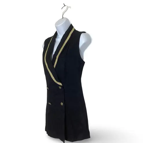 Vintage John Roberts Long Vest Black Size 8