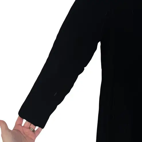 Roland Nivelais Bergdorf Goodman Velvet Long Sleeve Formal Maxi Dress Train 10 Black