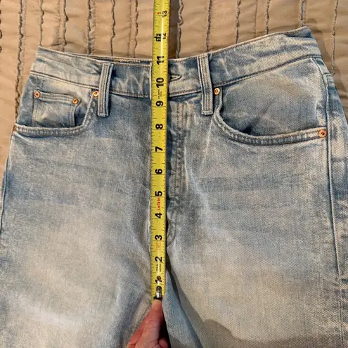 MOTHER The Tripper Cutoff Fray Denim Jean Shorts Skating On Thin Ice 26 Blue