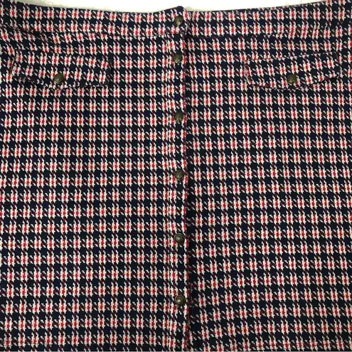Modcloth  Plaid Mini Skirt 3x full front button up - Image 2