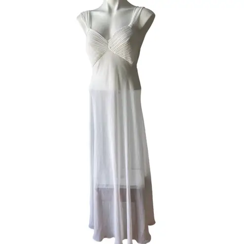 Flora Nikrooz Pleated Bust Sheer Night Gown, Sz M