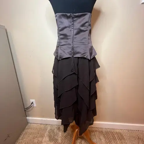 Jessica McClintock VTG Sarah McClintock Brown Corset Prom Dress Y2K 14 Fairycore Dark Grunge Gothic